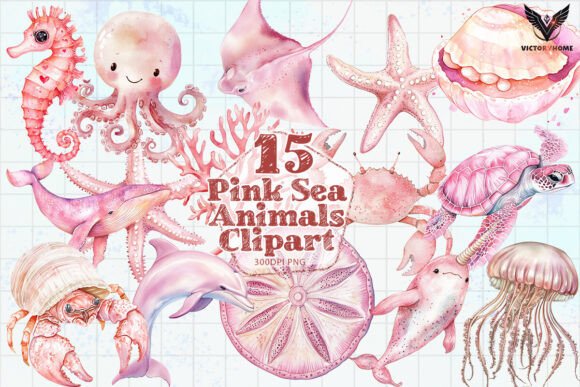 Download Pink Sea Animals PNG - Sea animals png Collection