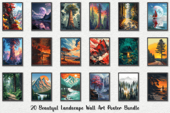 Download Beautiful Landscape Wall Art Poster Set - Post Collection