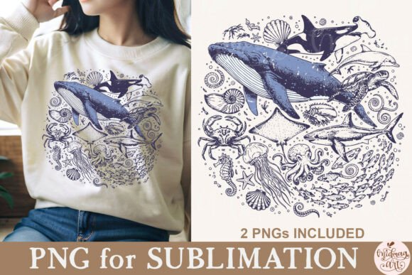 Download Retro Sea Animals PNG - Sea animals png Collection