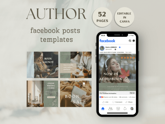 Download Author Facebook Post Template - Post Collection