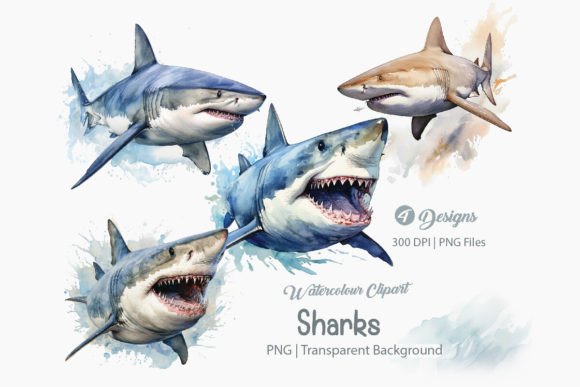 Download Sharks Clipart, Sea Animals PNG Bundle - Sea animals png Collection