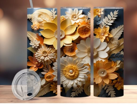 Download 3D Sunflower Tumbler Wrap Sublimination - Sublimination Collection