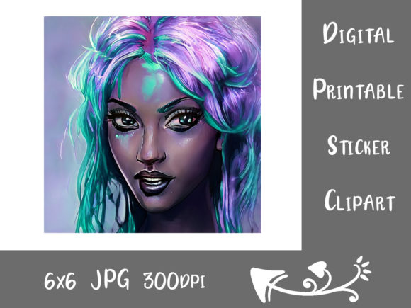 Download Painterly Purple Disco Diva Black Girl - Painterly Collection