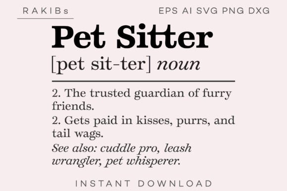 Download Pet Sitter Funny Definition SVG PNG - Premium Resources
