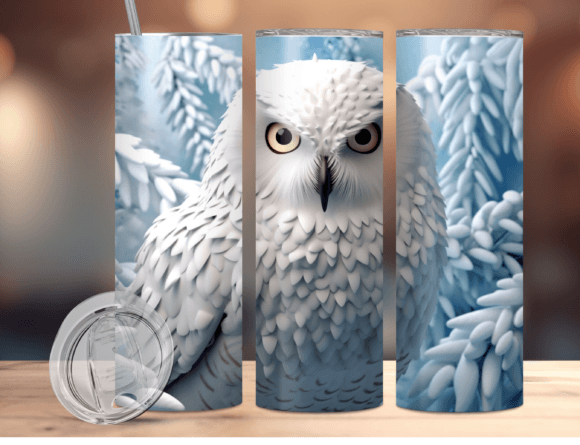 Download 3D Owl Tumbler Wrap Sublimination - Sublimination Collection